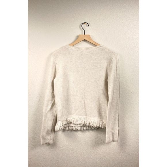 Lou & Grey Fringe Bottom Wool Sweater Pullover M - Picture 7 of 7